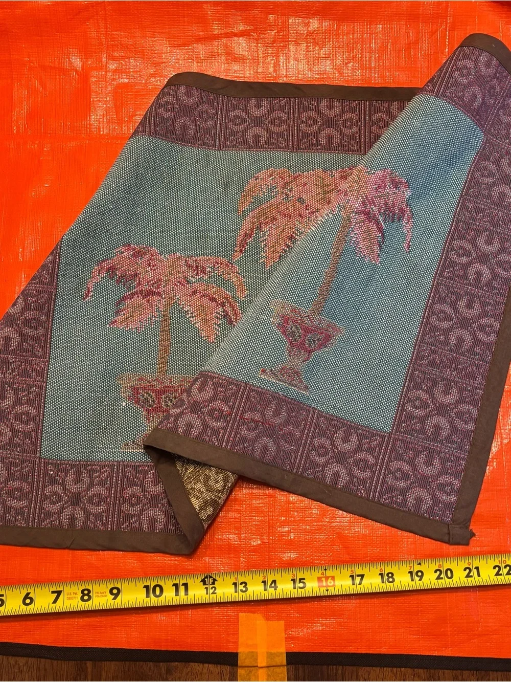 Rust Palm Tree Tapestry Wall Hanging - Unbranded